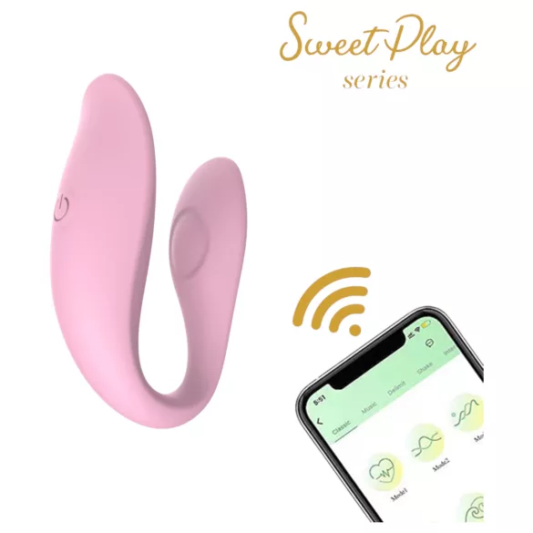 Sweet Play - aplikacija-voden vibrator za pare (roza)
