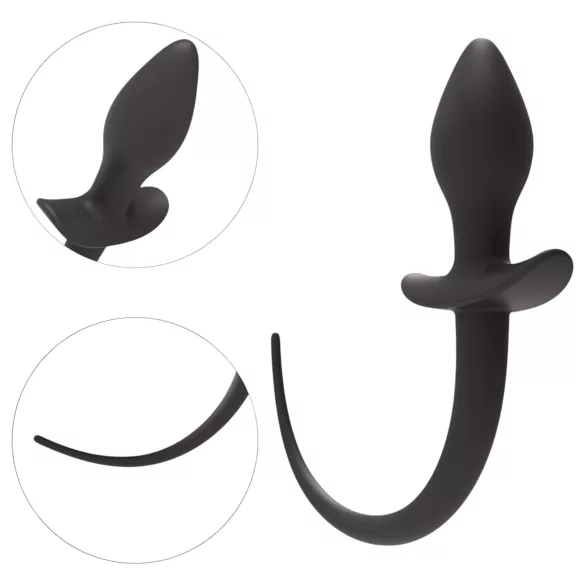 Wild Play - analni čep z repom - črna