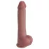 Erospace Natural Play - silikonski dildo 24 cm (barva kože)