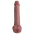 Erospace Natural Play - silikonski dildo 24 cm (barva kože)