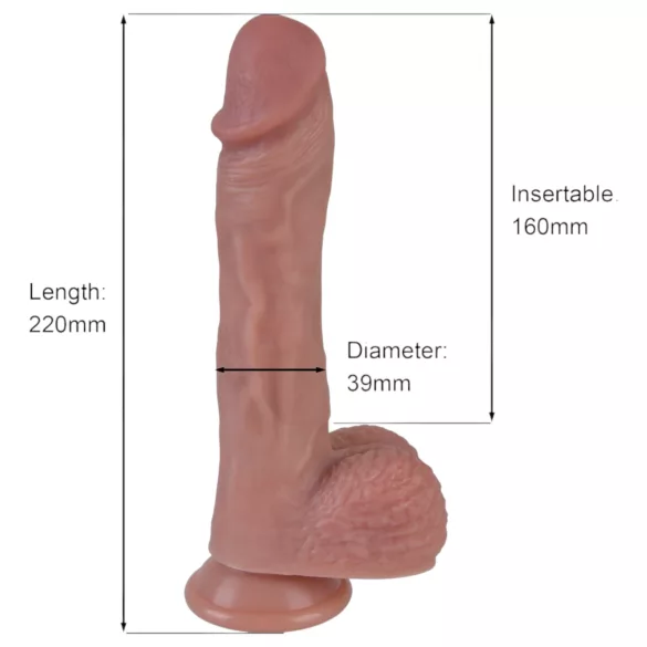 Natural Play - potisno-vrteči vibrator (naraven)