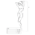 Passion BS001 - mrežasti bodystocking z velikimi očesi - črna - S-L