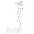 Passion BS031 - odprt catsuit - bela - S-L