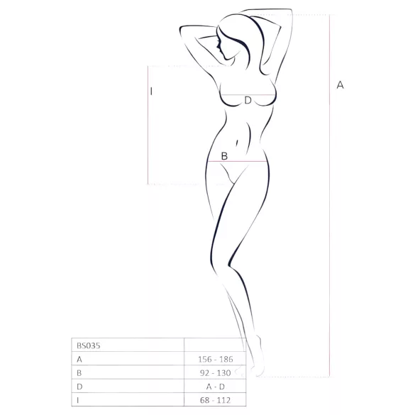 Passion - odprti nečasti body z naramnicami - bela - S-L