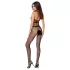 Passion BS048 - odprt mrežast catsuit z ovratnico - črna - S-L