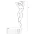 Passion BS049 - seksi mrežasti komplet z ovratnico - rdeč - S-L