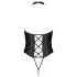 Passion - odprt body s križnimi trakovi - črna