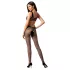 Passion BS085 - seksi odprt bodystocking - mozaik vzorci - črna S-L