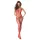 Passion - odprt mrežast catsuit - rdeč - S-L