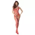 Passion - odprt mrežast catsuit - rdeč - S-L