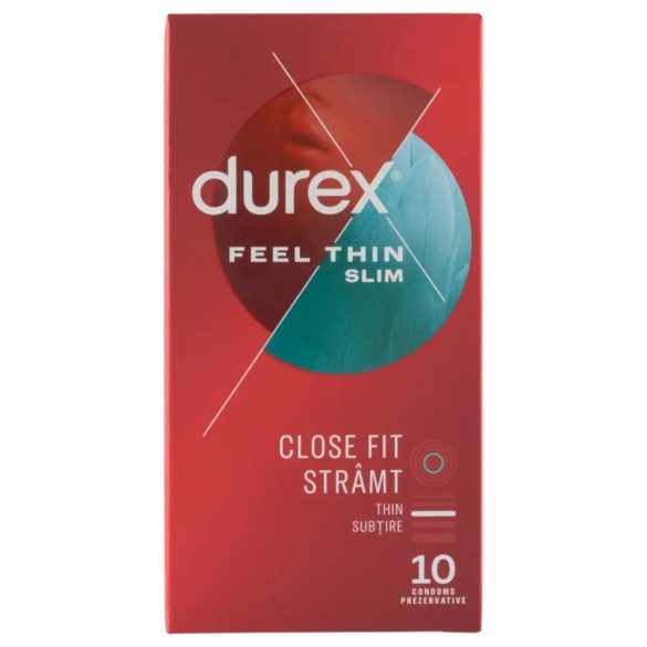 Durex Feel Thin Slim - kondomi za naraven občutek - 10 kos