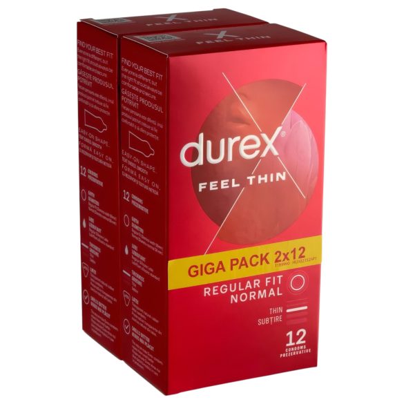 Durex Feel Thin - realistični občutek kondomi pakiranje (2x12 kos)