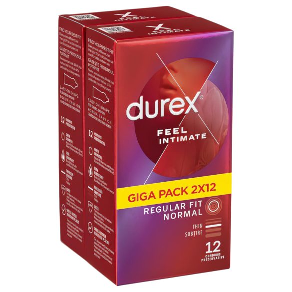 Durex Feel Intimate - tanki kondomi paket (2x12 kosov)