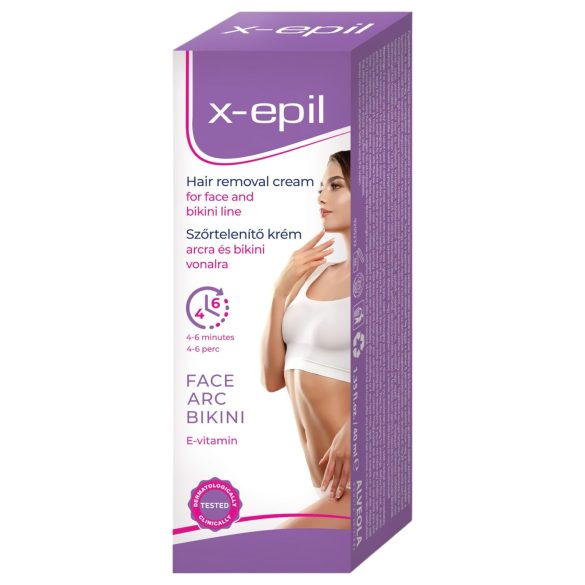 X-Epil - Krema za depilacijo obraza/bikini linije (40 ml)