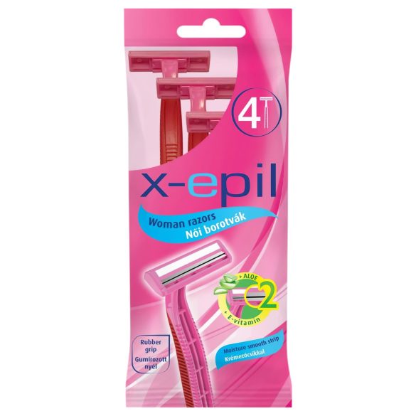 X-Epil - ženski brivnik za enkratno uporabo z 2 reziloma (4 kosi)