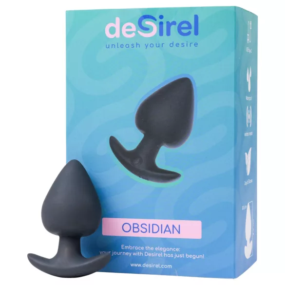Desirel Obsidian - Aplikacijsko voden analni vibrator (črn)
