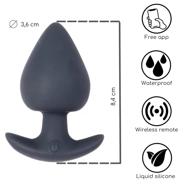 Desirel Obsidian - Aplikacijsko voden analni vibrator (črn)