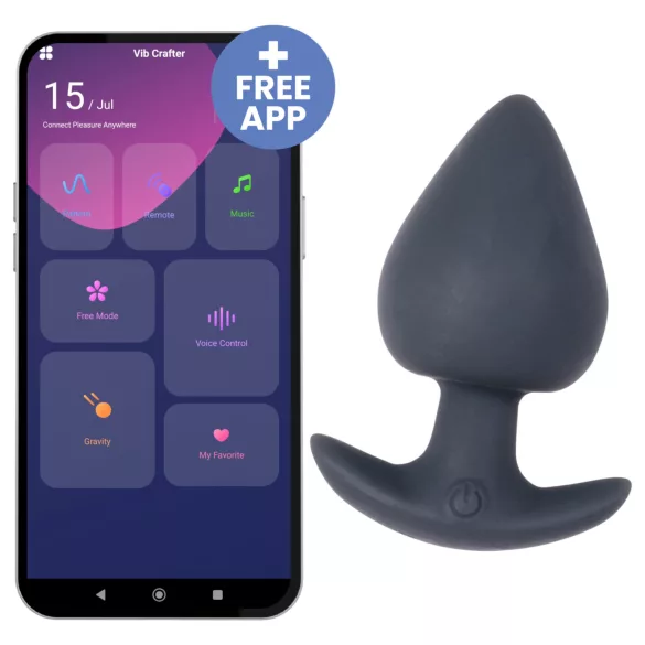 Desirel Obsidian - Aplikacijsko voden analni vibrator (črn)