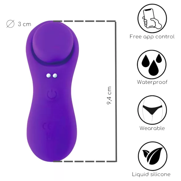 Desirel Confidential - pametni vibrator za hlačke - vijoličen