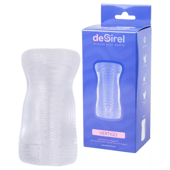 Desirel Vertigo - masturbator z rebrasto notranjostjo (prozoren)