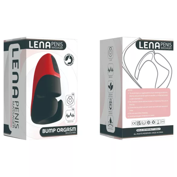 Lena - vibracijski oprijemalni masturbator (rdeč)
