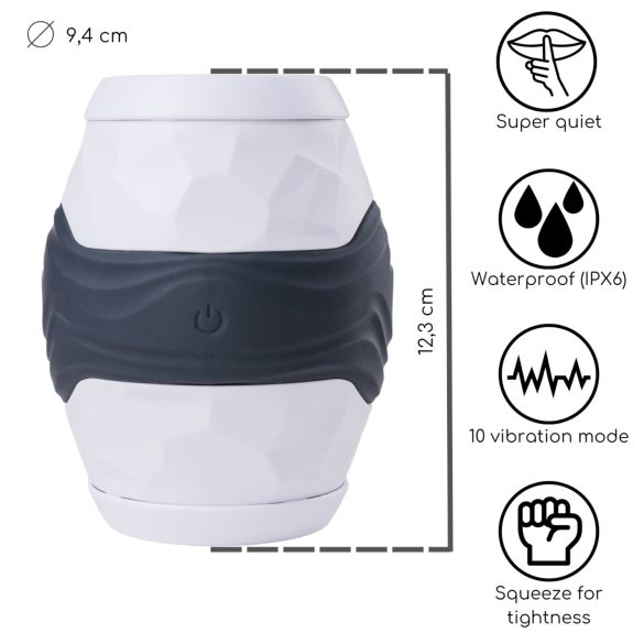 Desirel Grip Master - masturbator za moške - močan oprijem - siva