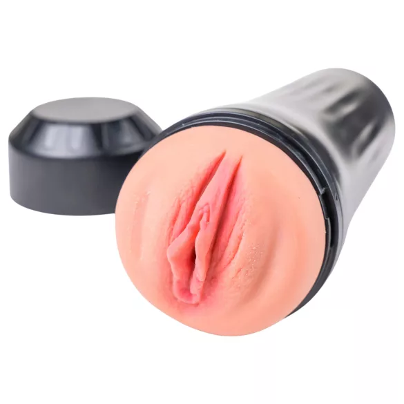 Desirel True Touch - realistična vibrirajoča vagina - naravna/črna