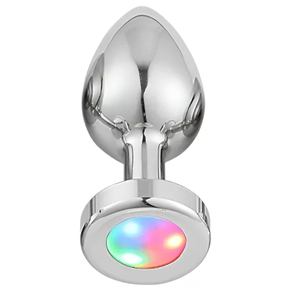Desirel GlowPlug - analni čep z LED lučko - majhen - srebrn
