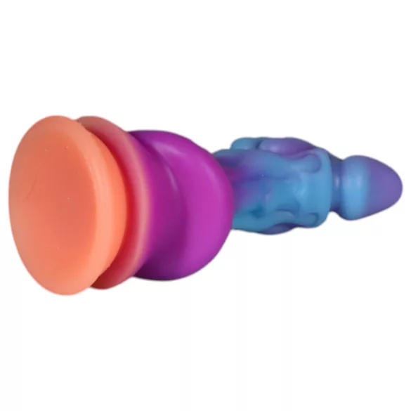 OgazR - dildo v obliki zmaja - svetleči učinek - 22cm - vijolično-roza