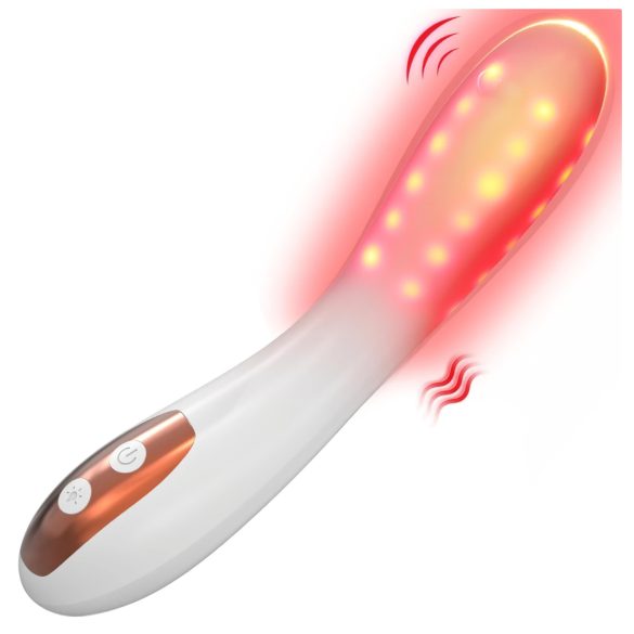 IntiGlow - LED pomlajevalnik vagine z G-točko vibrator (bela)