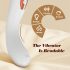 IntiGlow - LED pomlajevalnik vagine z G-točko vibrator (bela)