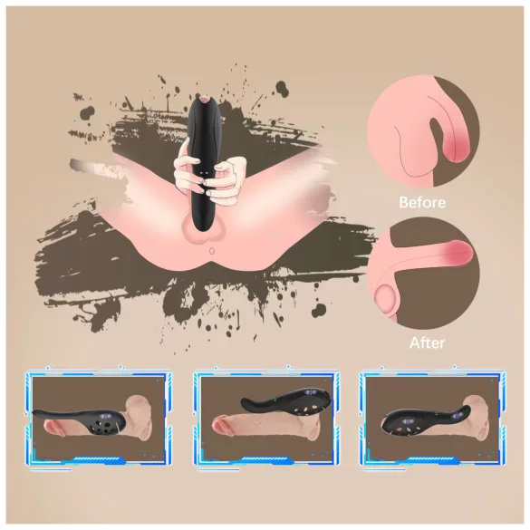 Biu-Biu - vibrator za penis - črna