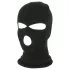 Balaclava - pletena maska s 3 odprtinami - črna
