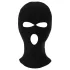 Balaclava - pletena maska s 3 odprtinami - črna