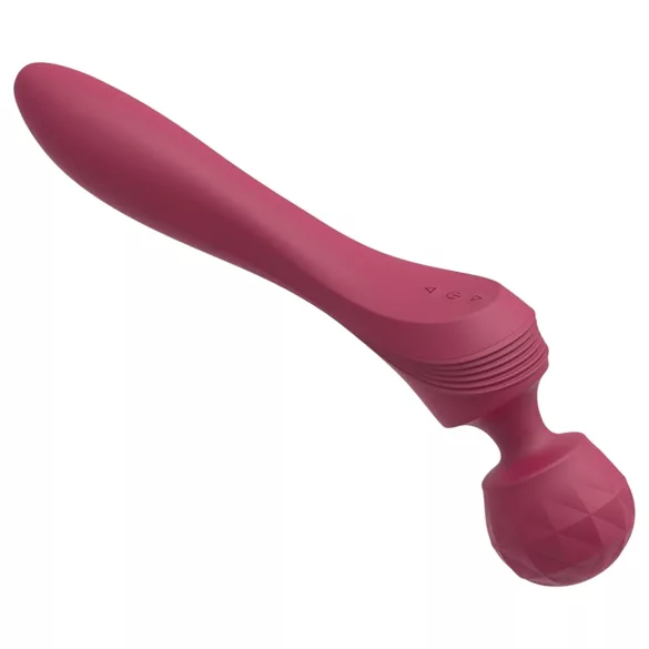 Lonely - vibrator masažer ukrivljen - rdeč