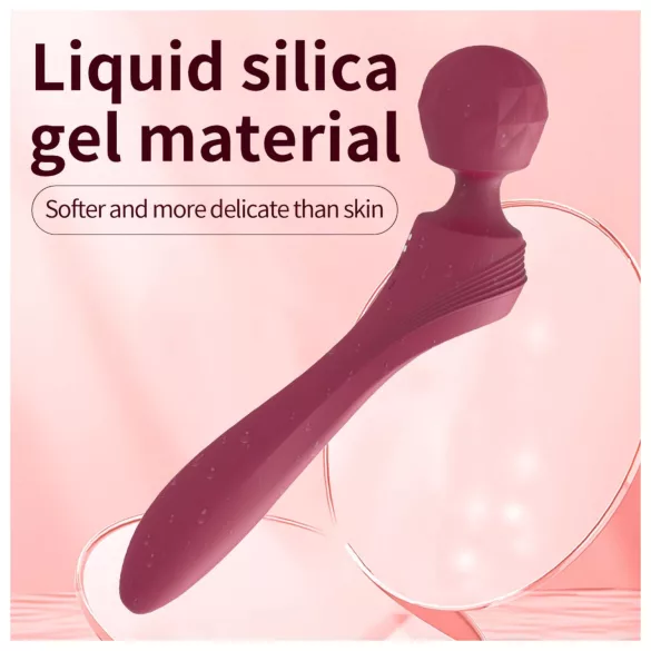 Lonely - vibrator masažer ukrivljen - rdeč