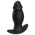 Kangvo - magnetni napihljivi silikonski dildo (črn)