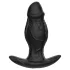 Kangvo - magnetni napihljivi silikonski dildo (črn)