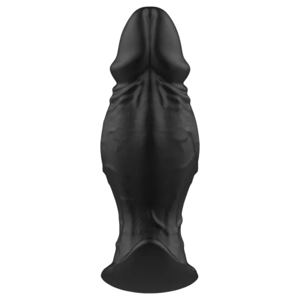 Kangvo - magnetni napihljivi silikonski dildo (črn)