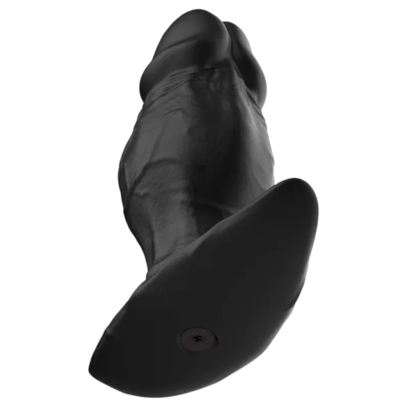 Kangvo - magnetni napihljivi silikonski dildo (črn)