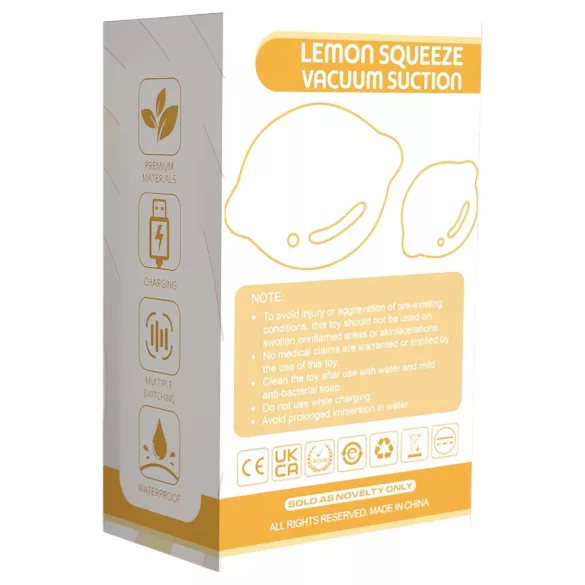 Lemon Squeeze - vibrator v obliki limone z vakuumskim stimuliranjem klitorisa (rumen)