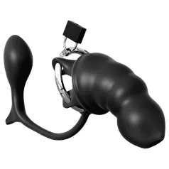   Pipedream Anal Fantasy Elite - analni čep in kletka za penis (črna)