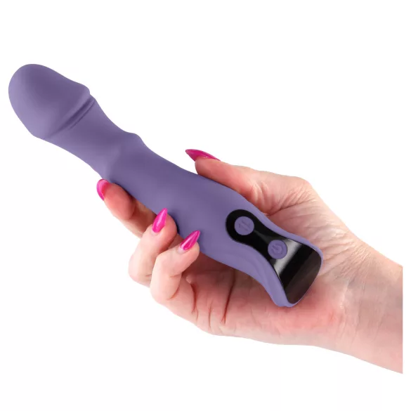 NS Novelties - vibrator s potiskanjem in vrtenjem - vijoličen