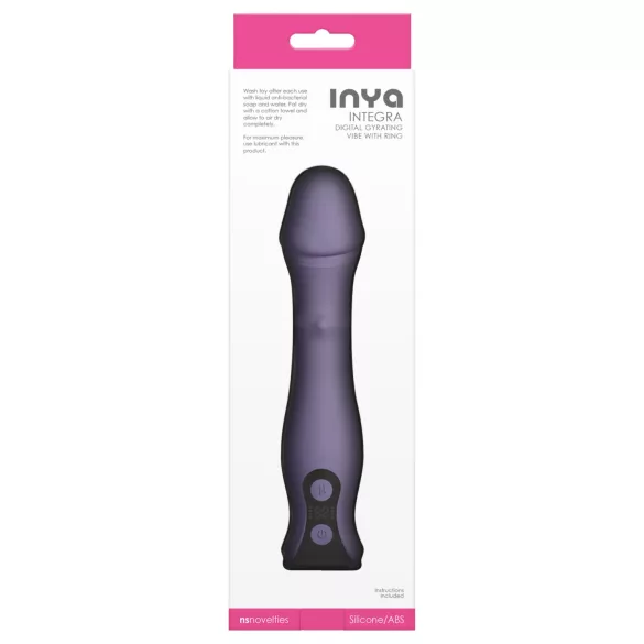 NS Novelties - vibrator s potiskanjem in vrtenjem - vijoličen