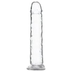  Addiction Crystal - dildo z vakuumskim dnom - prozoren - 18 cm