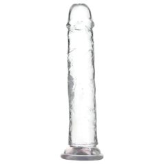Addiction Crystal - dildo s priseskom - prozoren - 20 cm