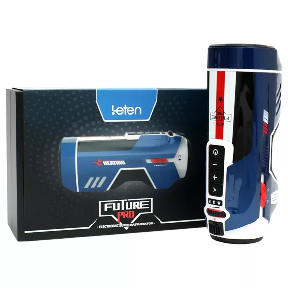 Leten SM Future Pro - mrežni potiskalnik, objemalnik, grelni masturbator (moder)