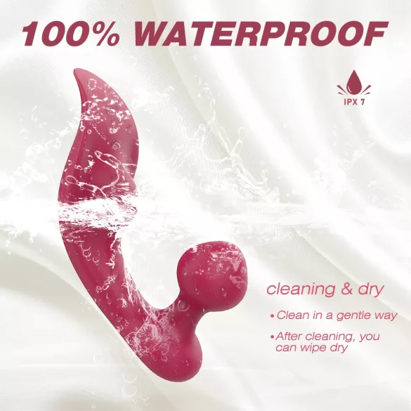Sex HD Chomper - vibrator za klitoris in analno stimulacijo - rdeč