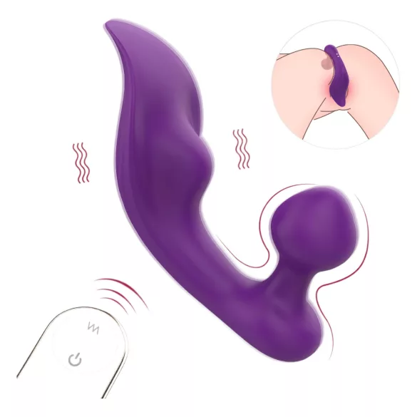 Sex HD Chomper - vibrator za klitoris in anus - vodoodporen - vijoličen