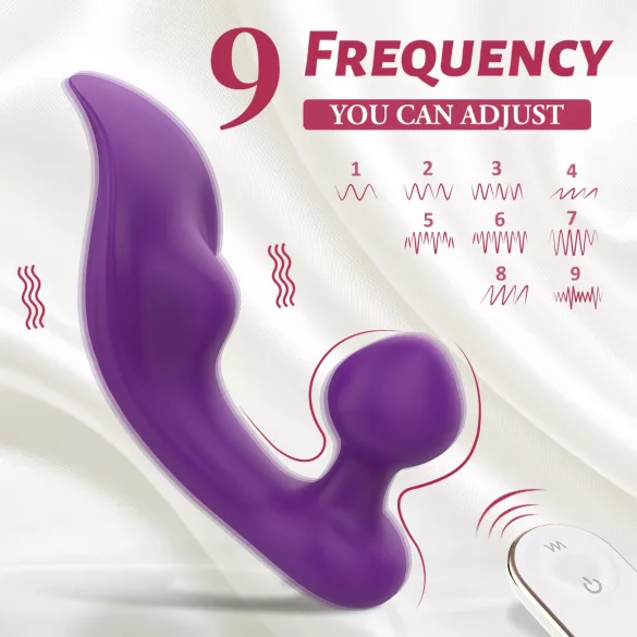 Sex HD Chomper - vibrator za klitoris in anus - vodoodporen - vijoličen